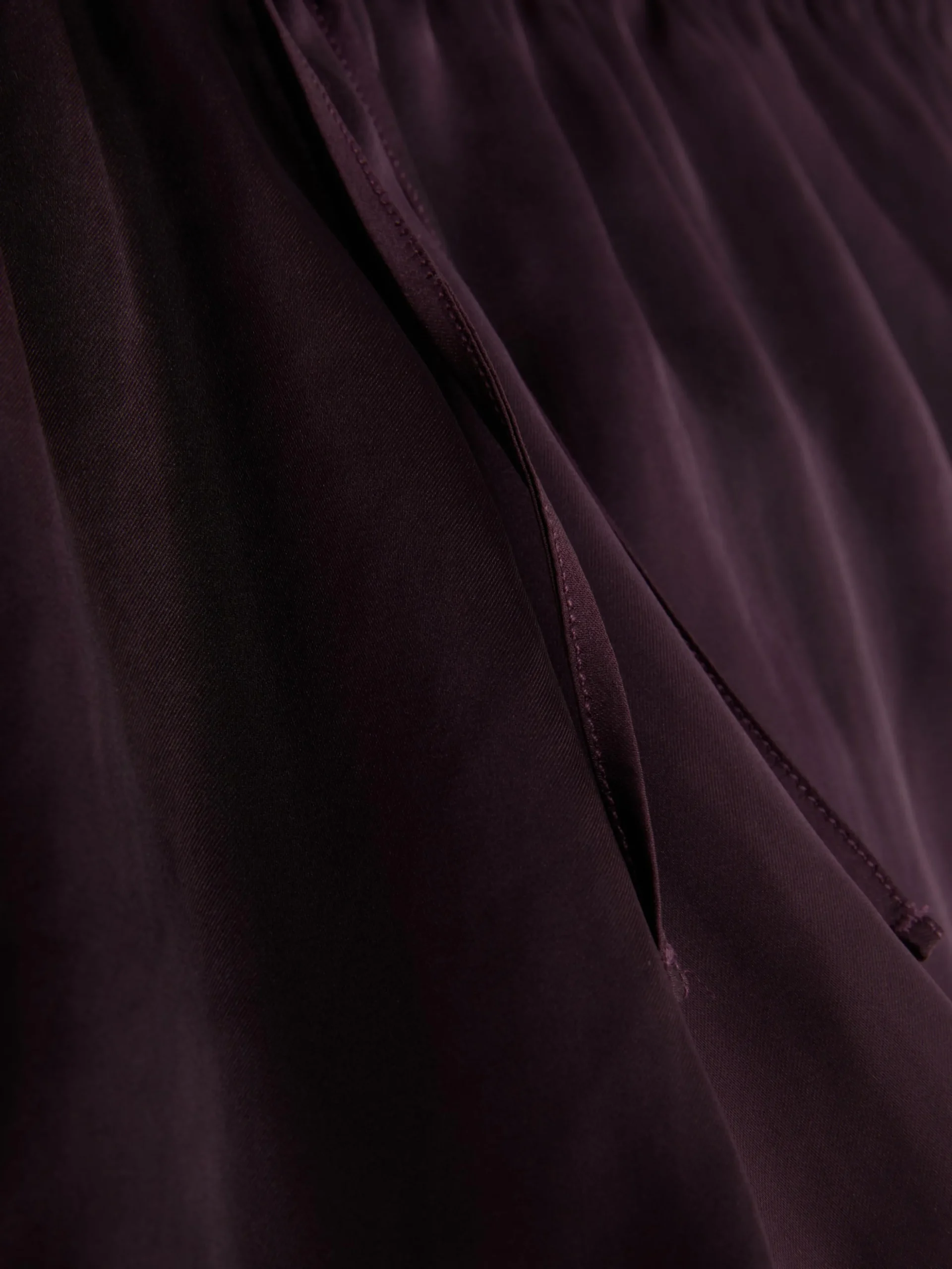 Culotte Légère En Satin Avec Finitions En Dentelle