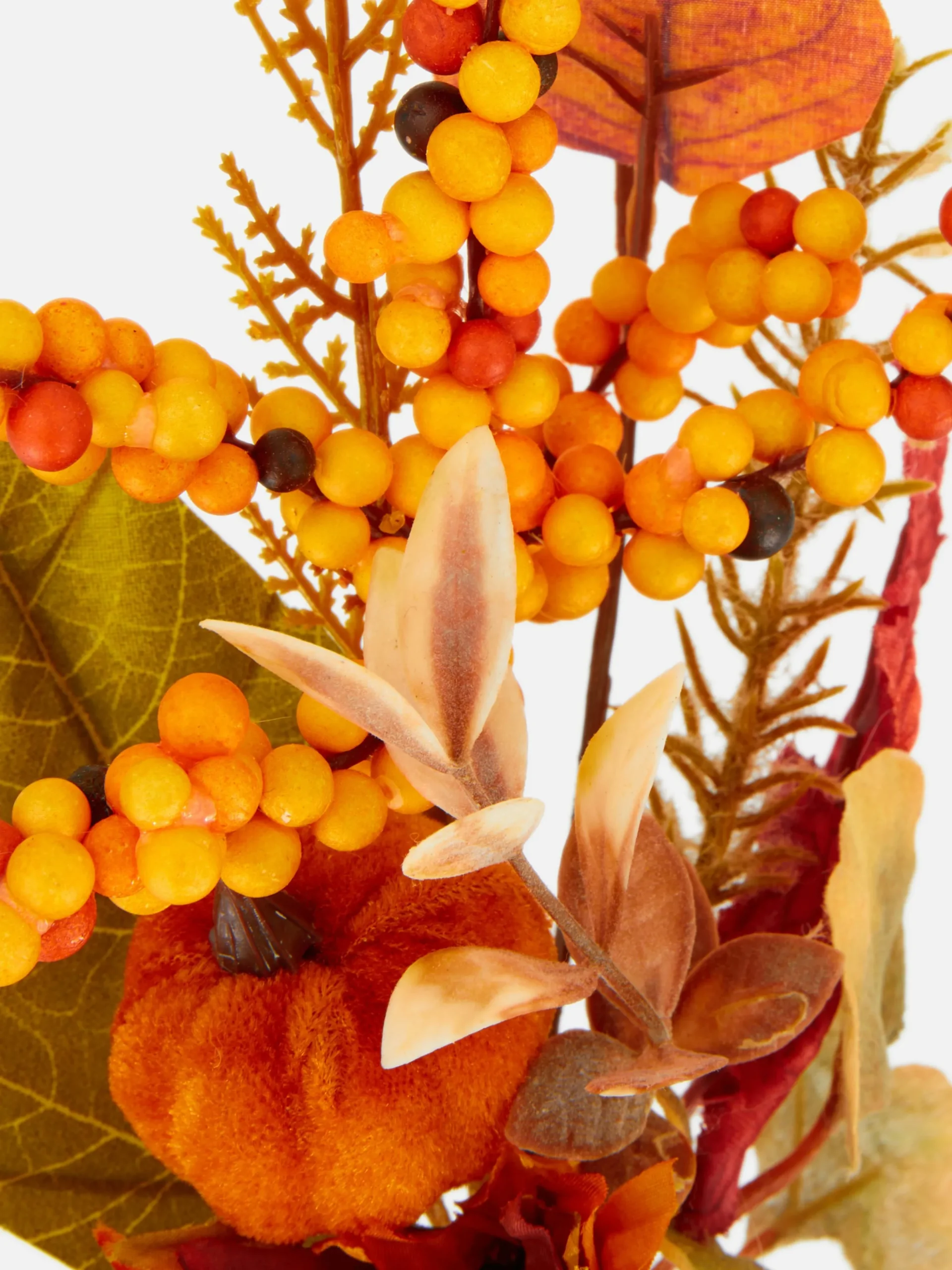 Décoration Automnale à Une Tige Avec Feuilles Artificielles