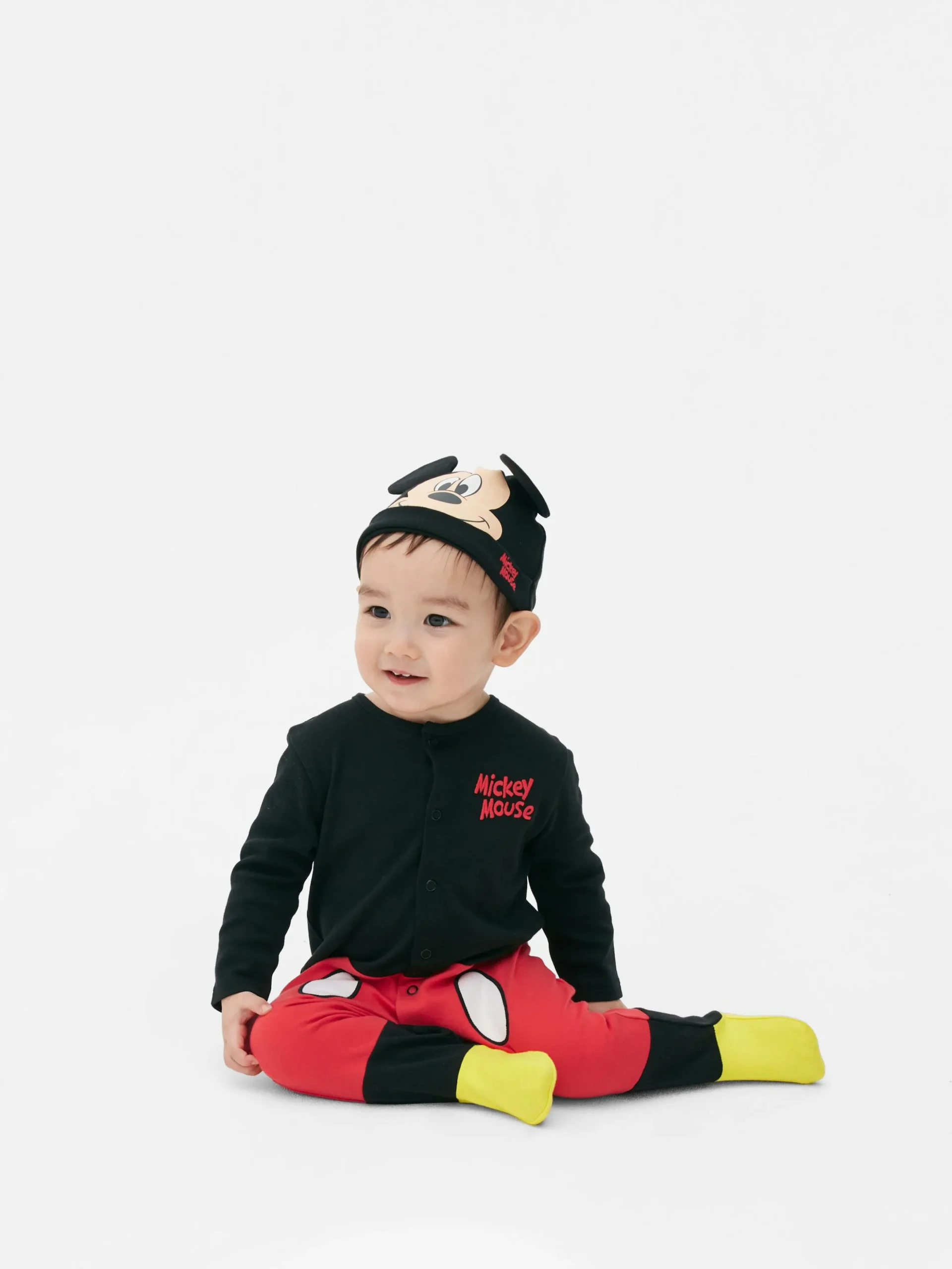 Ensemble Grenouillère Et Bonnet Disney Mickey Mouse