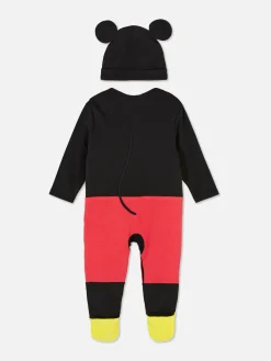 Ensemble Grenouillère Et Bonnet Disney Mickey Mouse