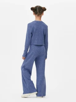 Ensemble Haut Côtelé à Manches Longues Et Legging