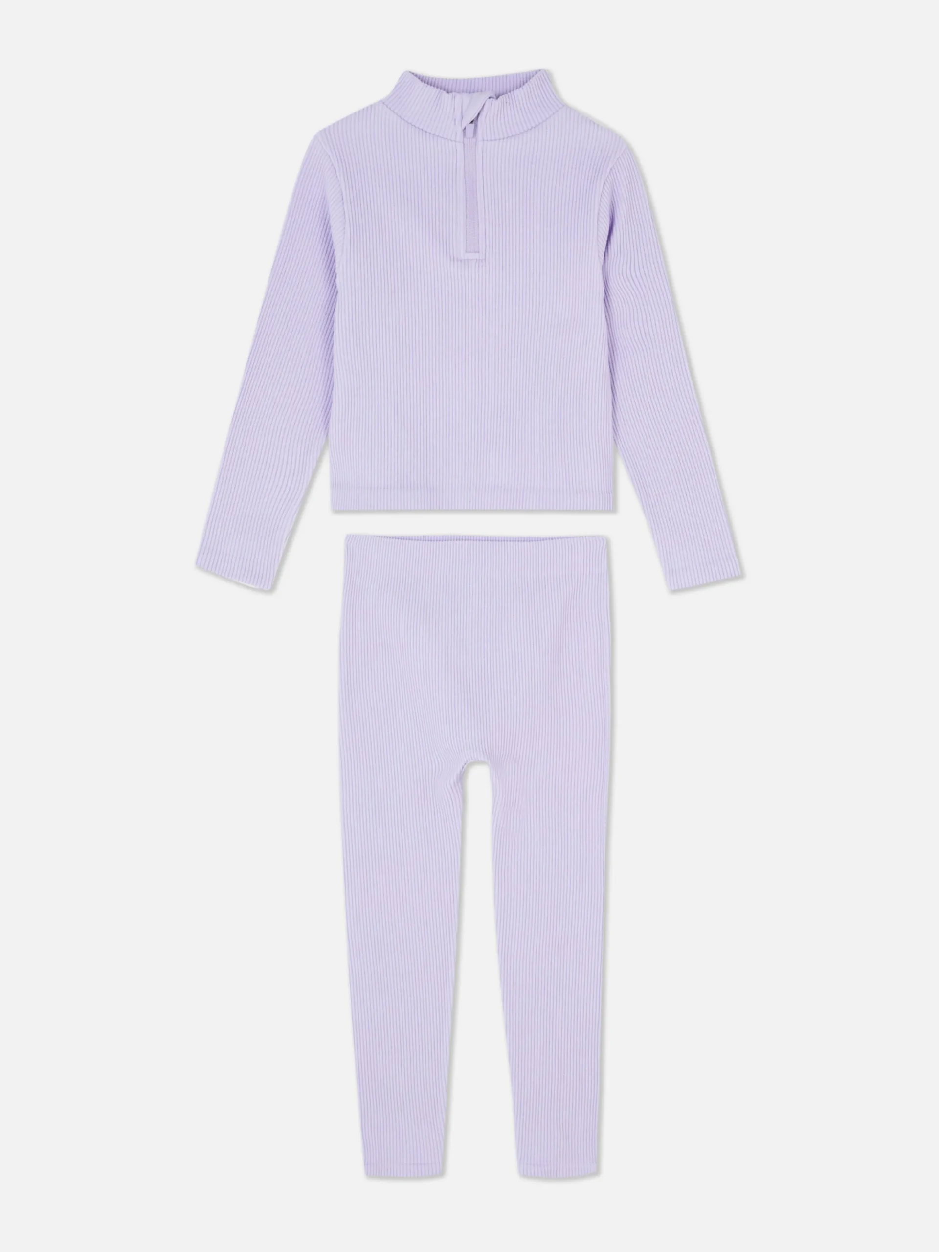 Ensemble Haut Et Legging Côtelés Sans Coutures