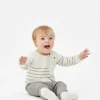 Ensemble Pull En Maille Et Legging à Rayures