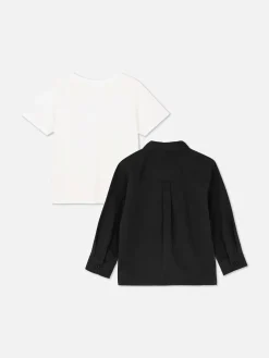 Ensemble T-shirt Et Chemise à Manches Longues
