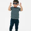 Ensemble T-shirt Rayé Et Bas De Jogging à Revers