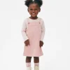 Ensemble T-shirt Rayé Et Robe Chasuble En Velours