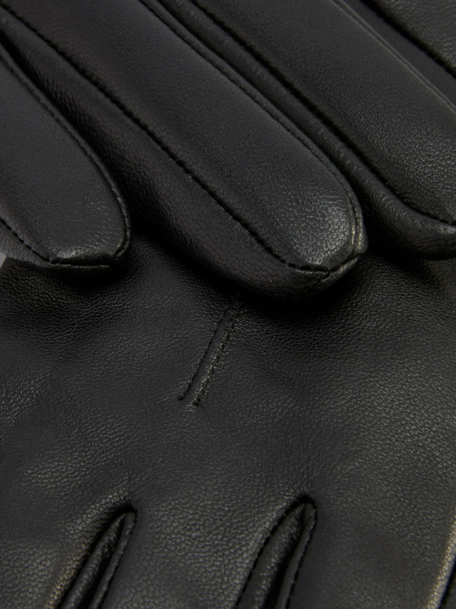Gants En Cuir à Poignets Crantés