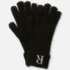 Gants En Maille Côtelée Avec Initiale Brodée