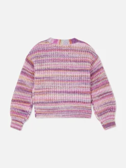Gilet Boutonné à Rayures