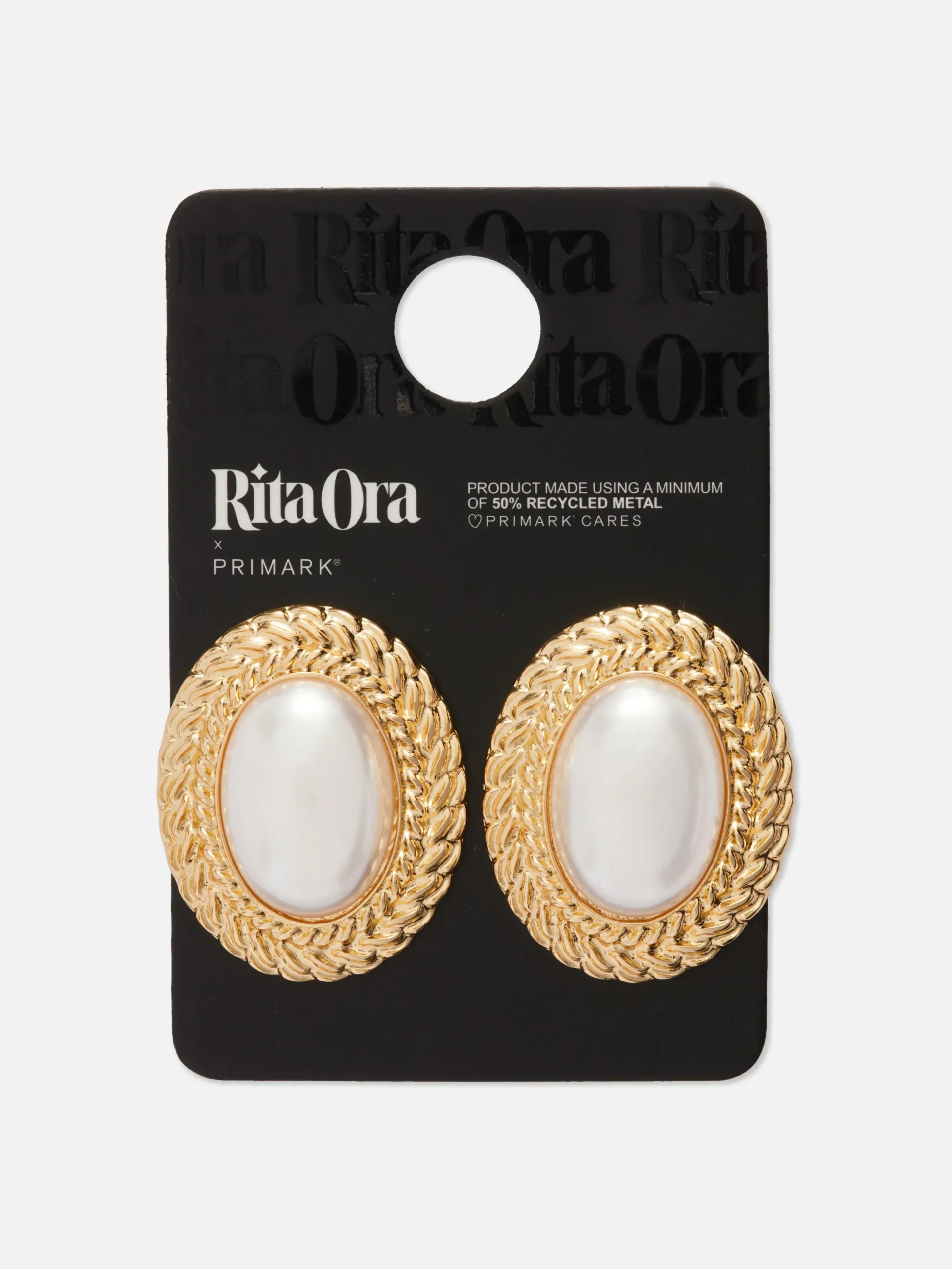 Grands Clous D'oreilles à Fausse Perle Rita Ora