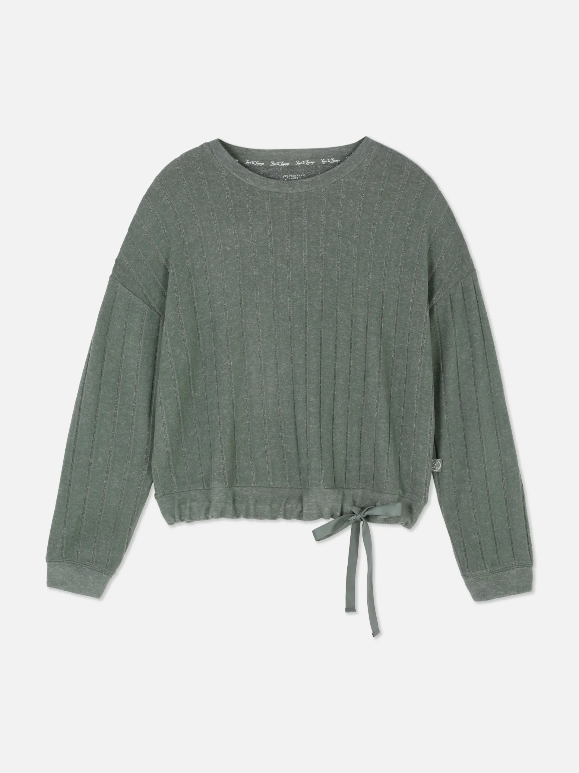 Haut De Pyjama Côtelé Ultra-doux à Nœud