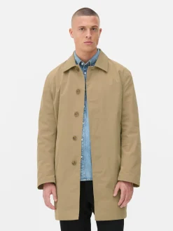 Imperméable Long à Boutonnage Simple
