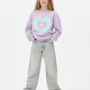 Jean Denim à Effet Vieilli Et Clous
