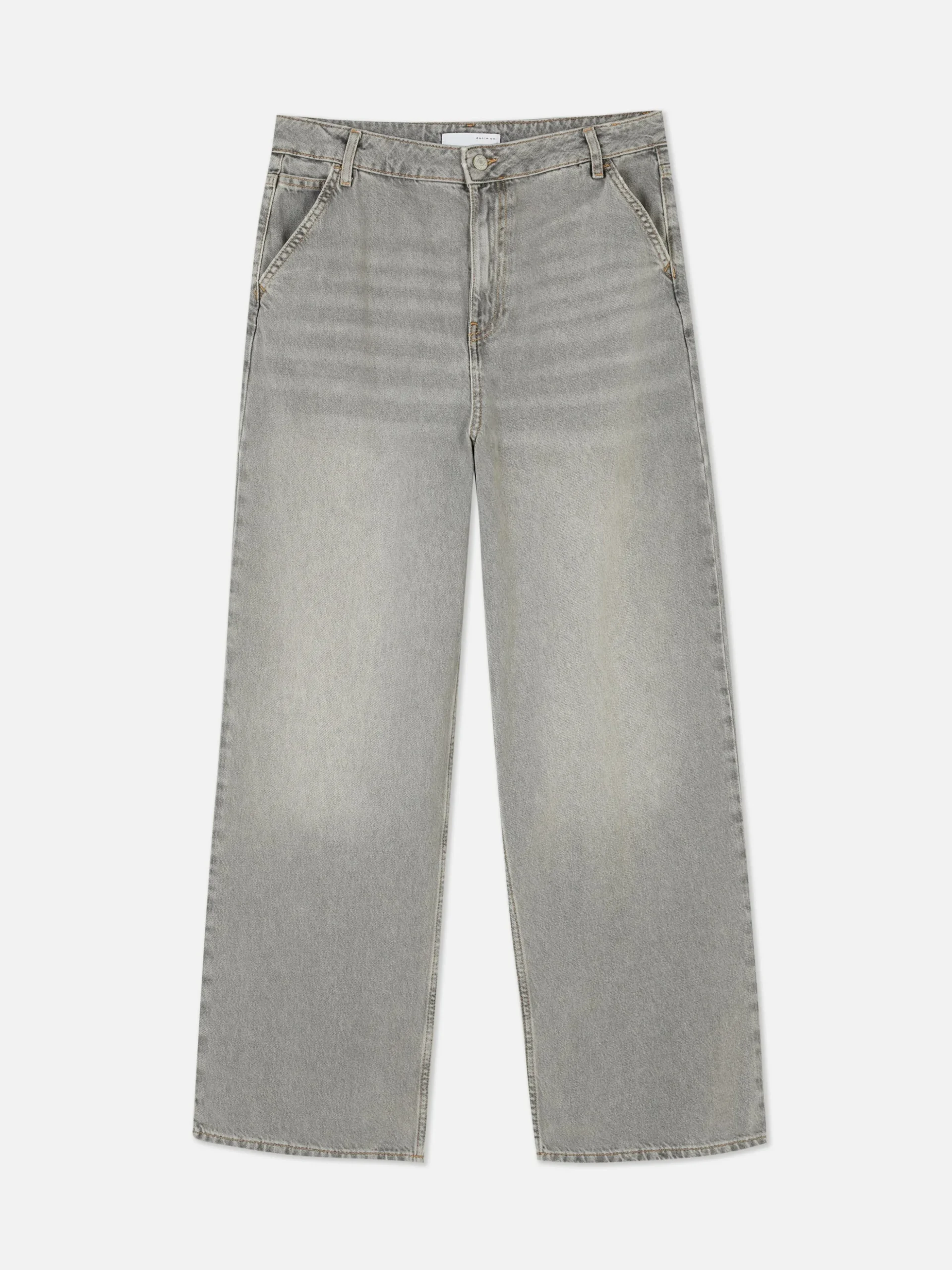 Jean Denim Ample à Effet Vieilli