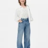 Jean Denim Large Fendu