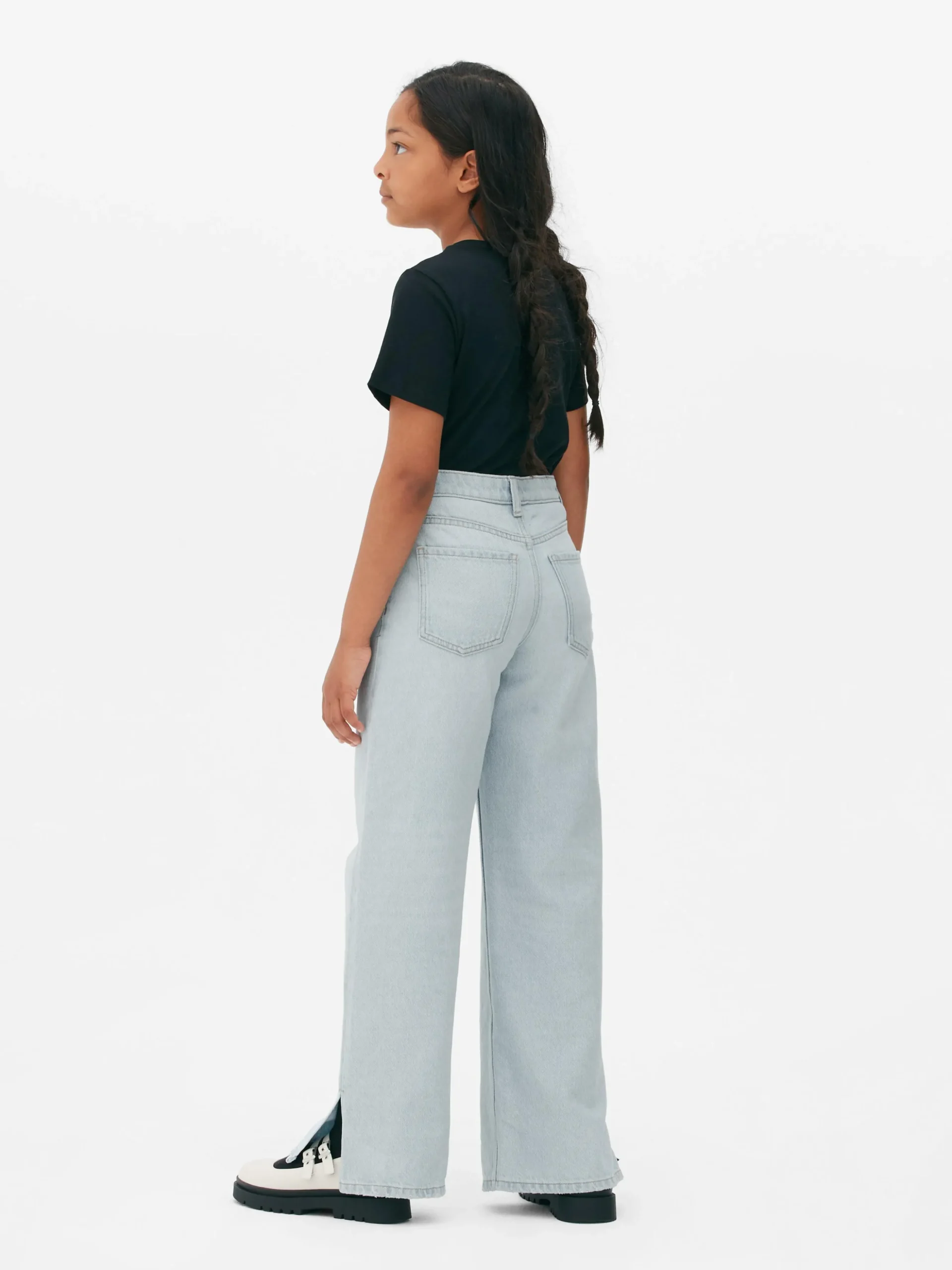 Jean Denim Large Fendu