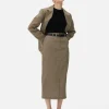 Jupe Crayon Mi-longue Taille Haute