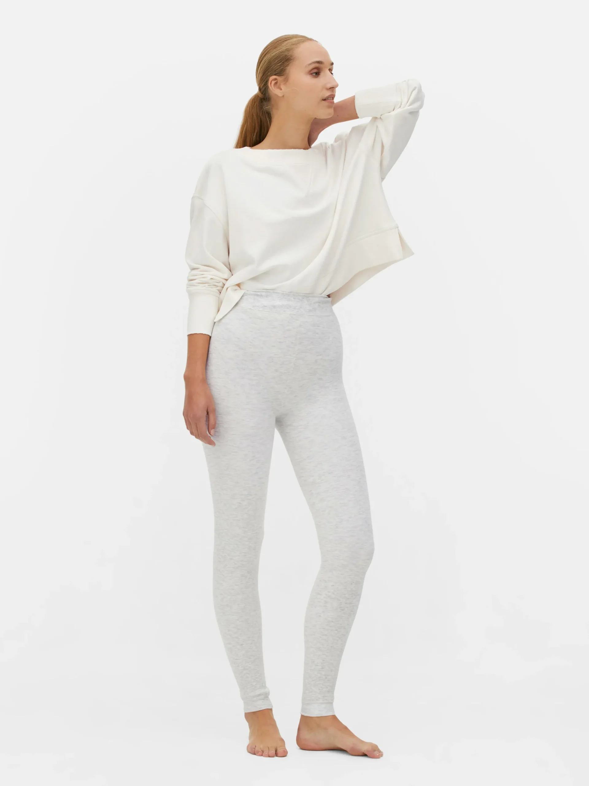 Legging Chiné Doublé De Velours Duveteux