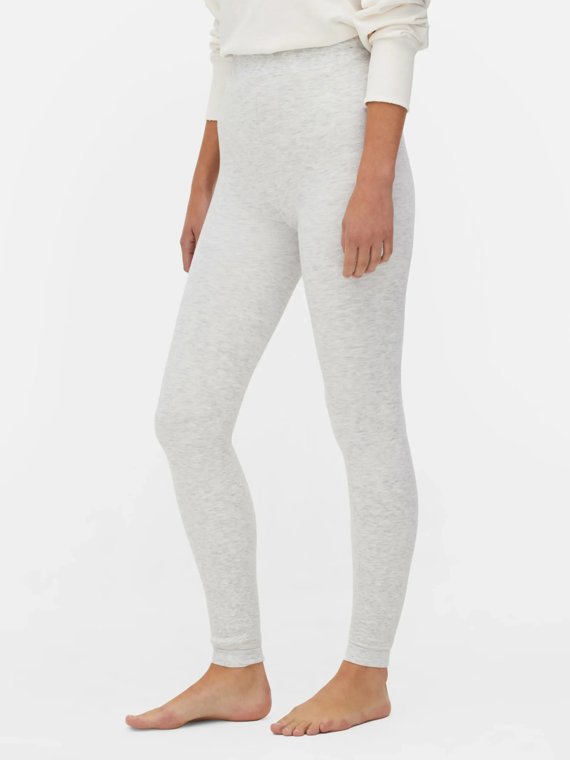 Legging Chiné Doublé De Velours Duveteux