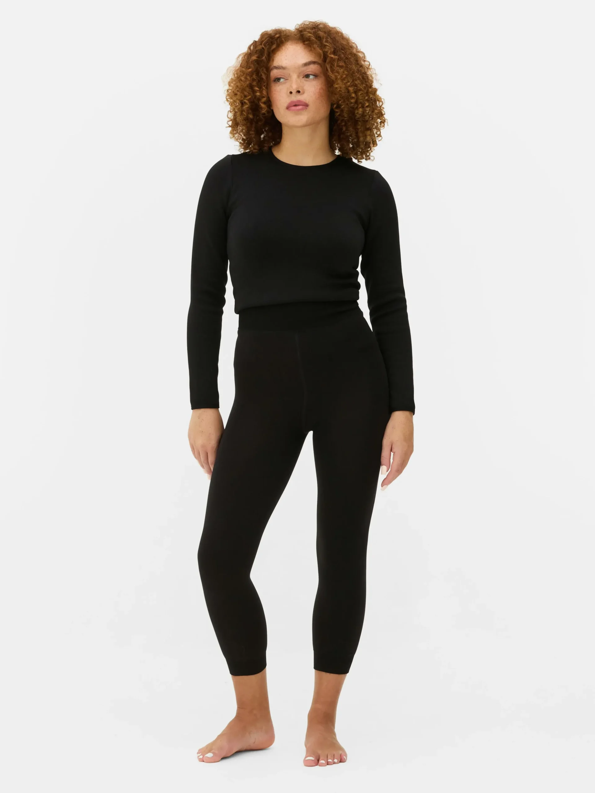 Legging Court Doublé En Velours