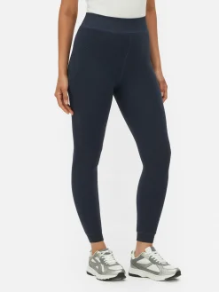 Legging Effet Denim Doublé De Velours Duveteux