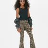 Legging évasé à Imprimé Léopard