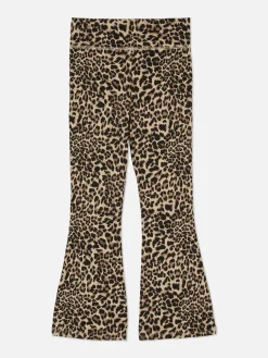 Legging évasé à Imprimé Léopard