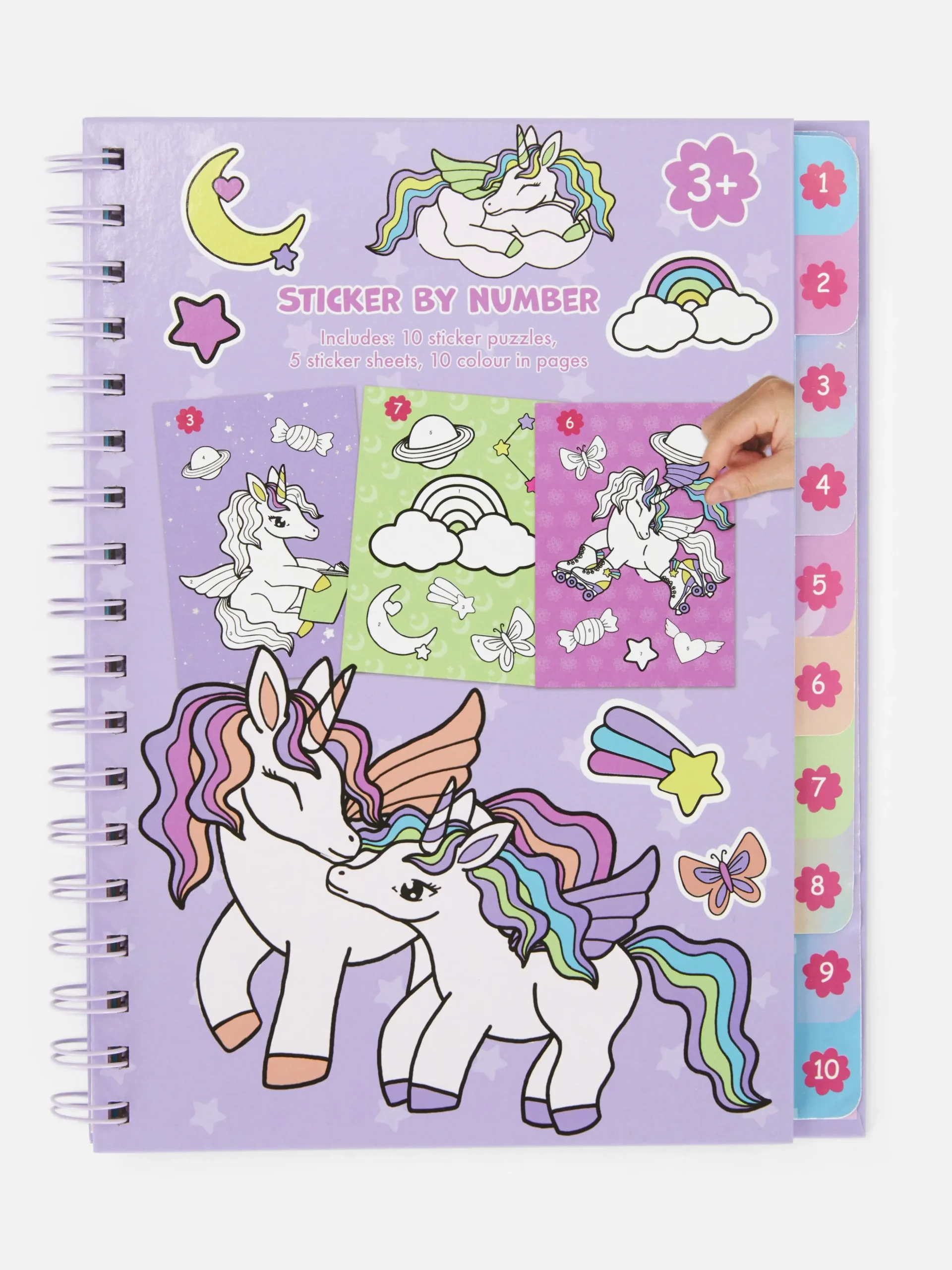 Livre D'autocollants Numérotés Licorne