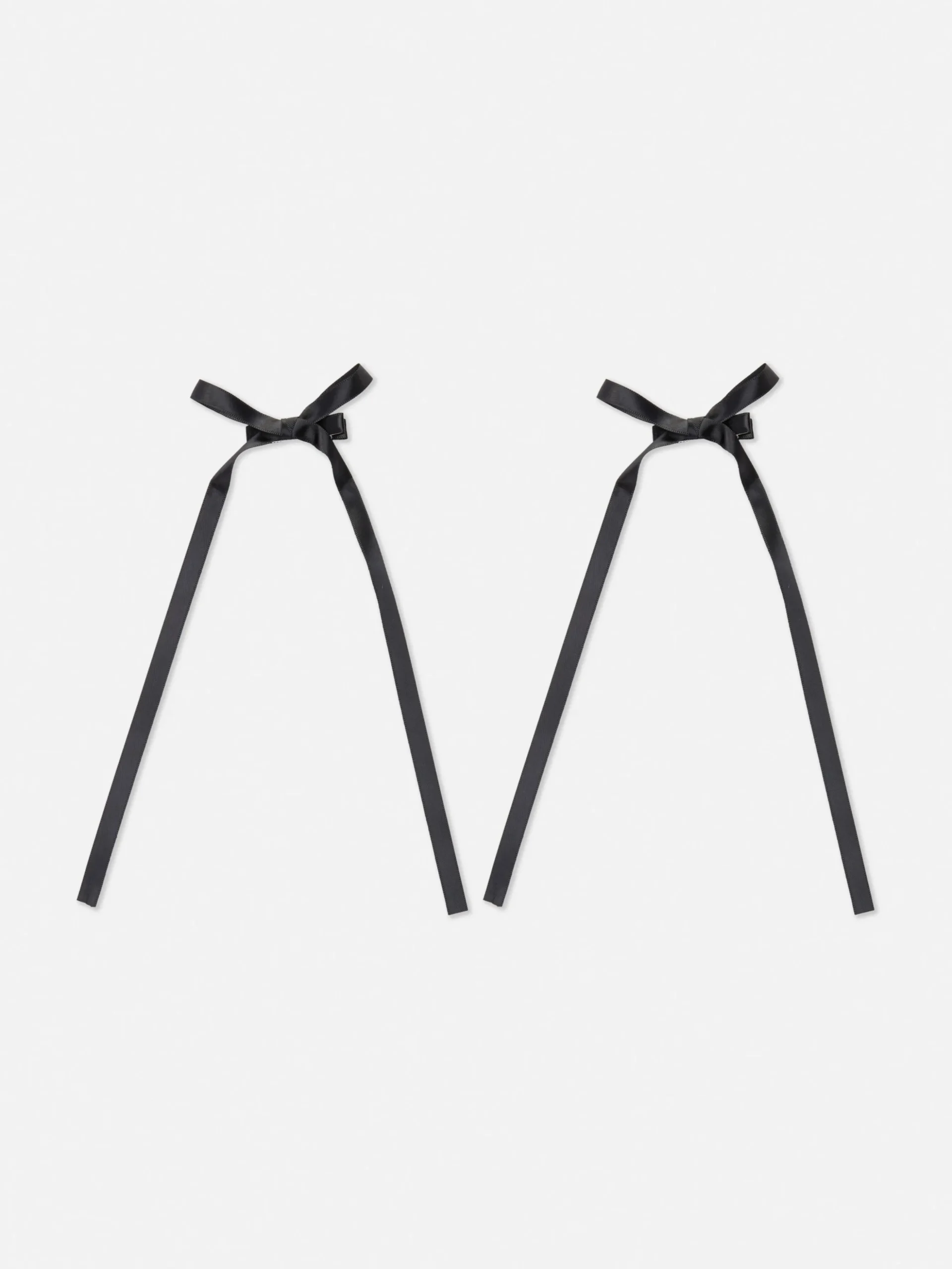 Lot De 2 Barrettes Ornées D'un Nœud Long
