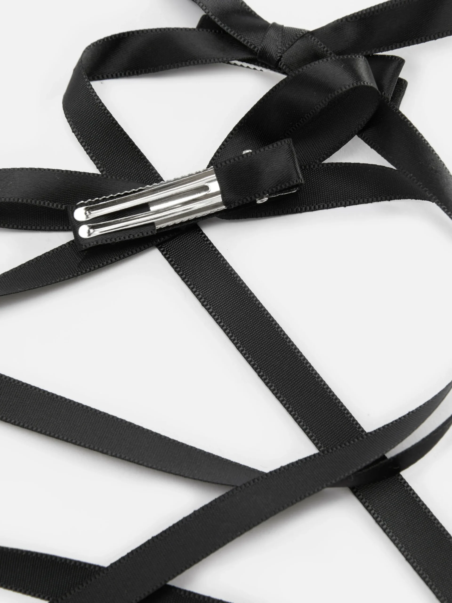 Lot De 2 Barrettes Ornées D'un Nœud Long