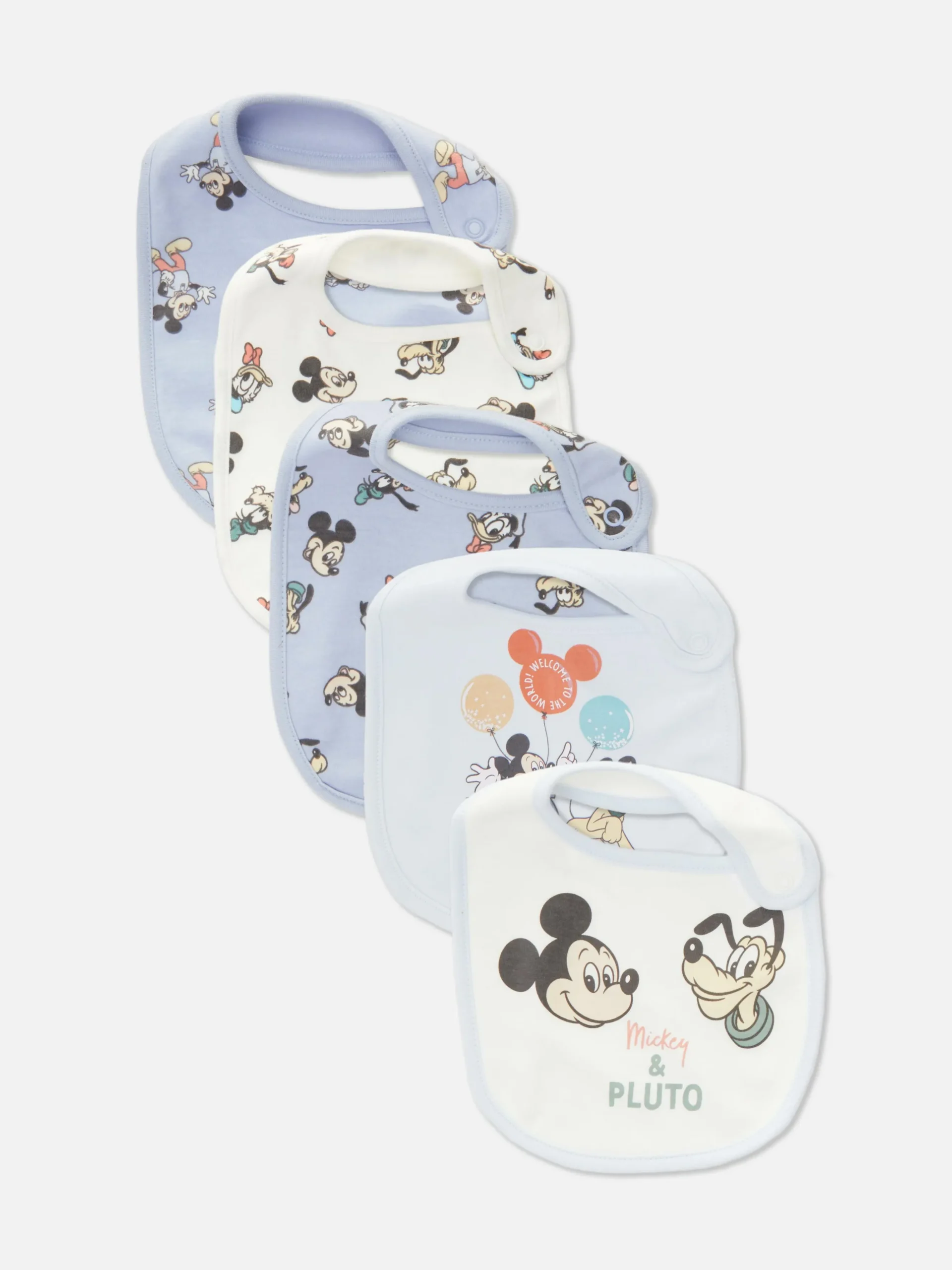 Lot De 5 Bavoirs Disney Mickey Mouse & Co.