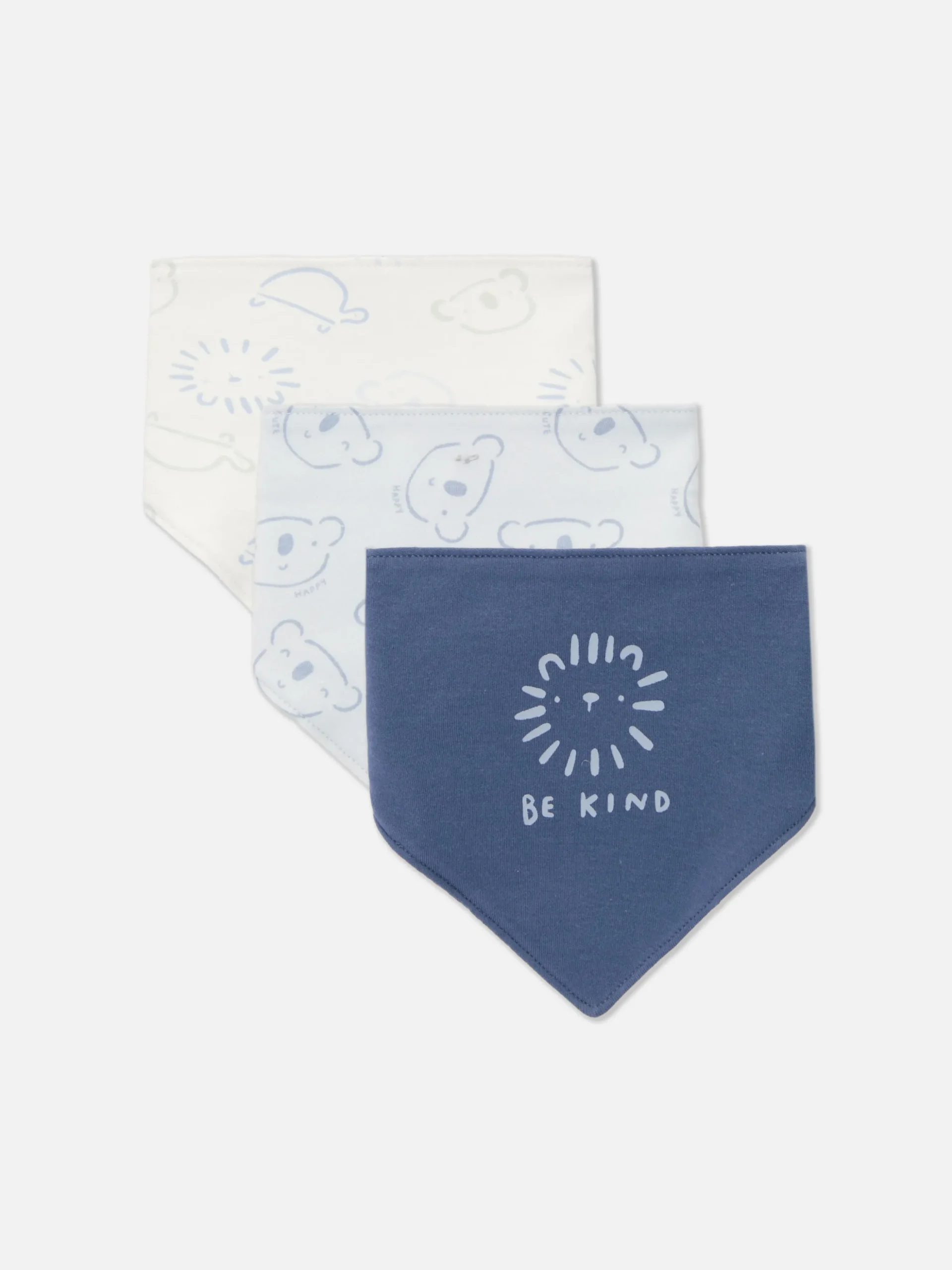 Lot De 3 Bavoirs Style Bandana à Motif Animal