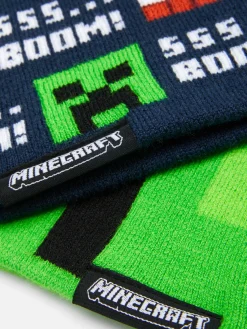 Lot De 2 Bonnets Minecraft
