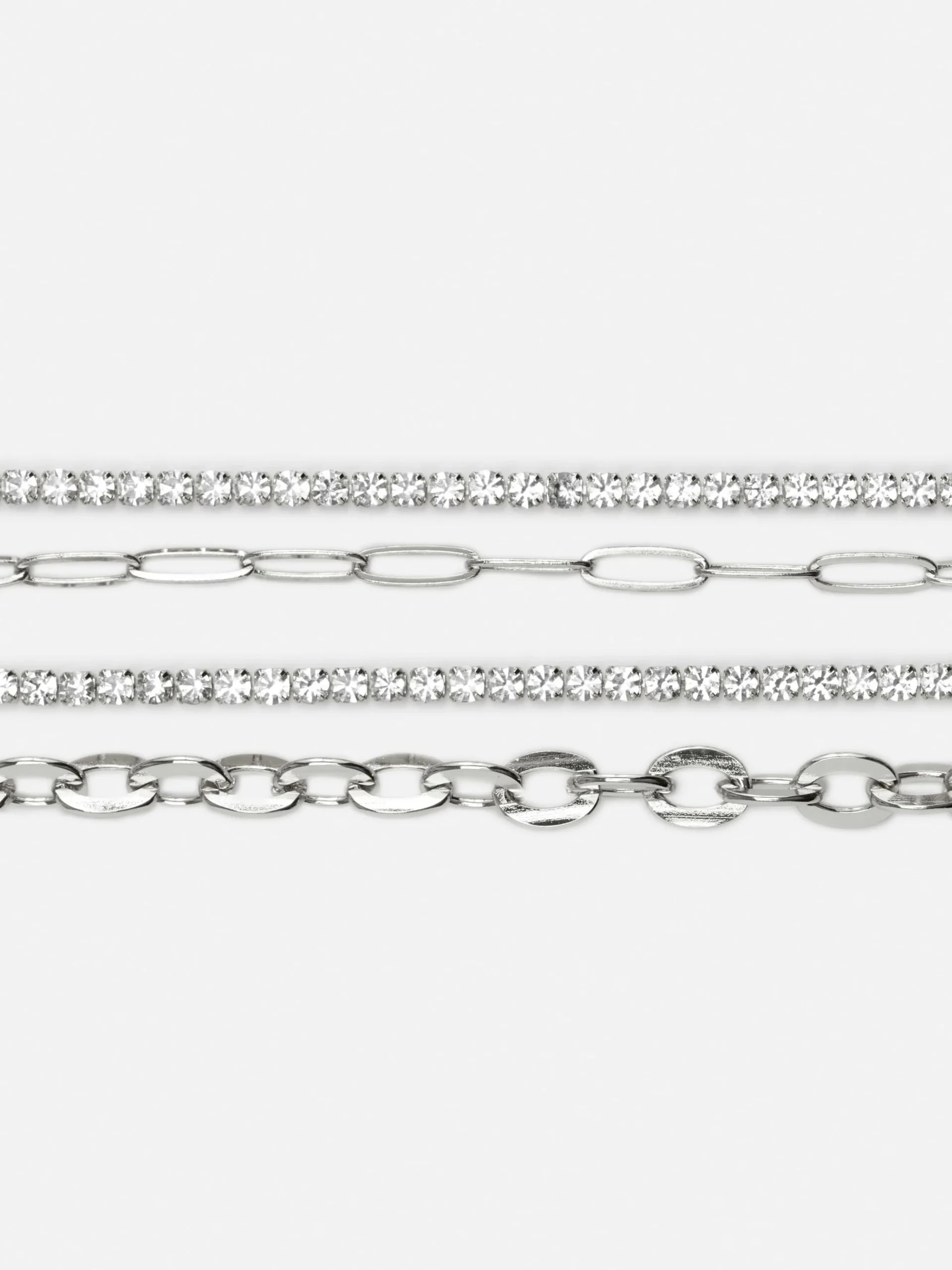 Lot De 4 Bracelets Chaîne à Strass