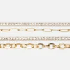 Lot De 4 Bracelets Chaîne à Strass