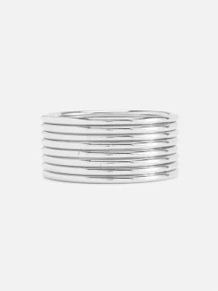 Lot De 8 Bracelets Joncs Métallisés