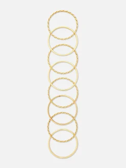 Lot De 8 Bracelets Joncs Texturés