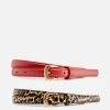 Lot De 2 Ceintures Skinny En Simili Cuir