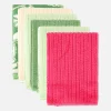 Lot De 5 Chiffons De Ménage Côtelés