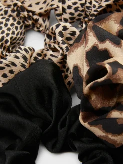 Lot De 3 Chouchous En Satin à Imprimé Animalier