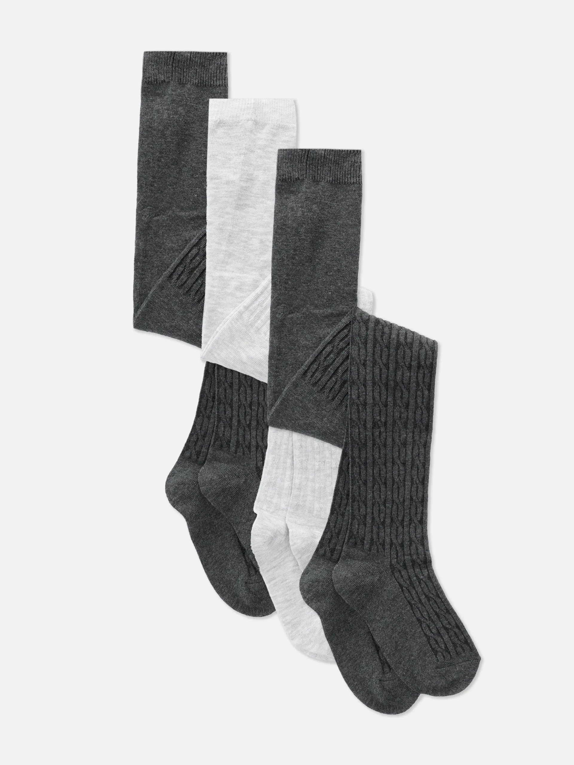 Lot De 3 Collants En Maille Torsadée