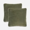 Lot De 2 Coussins Côtelés