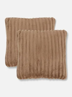 Lot De 2 Coussins Côtelés Confortables
