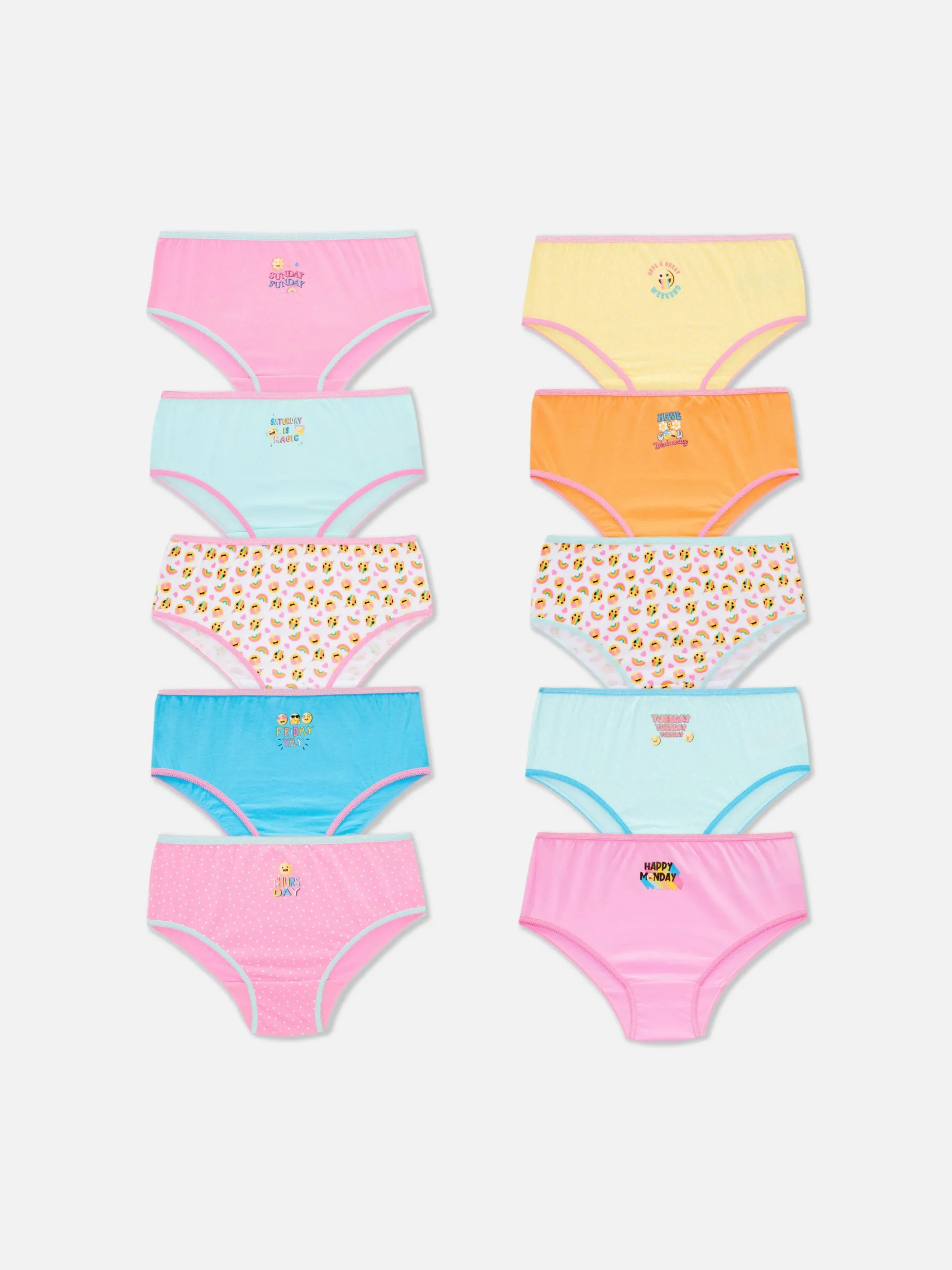 Lot De 10 Culottes à Imprimé Emoji