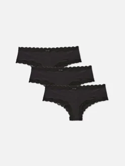 Lot De 3 Culottes En Microfibre Et En Dentelle