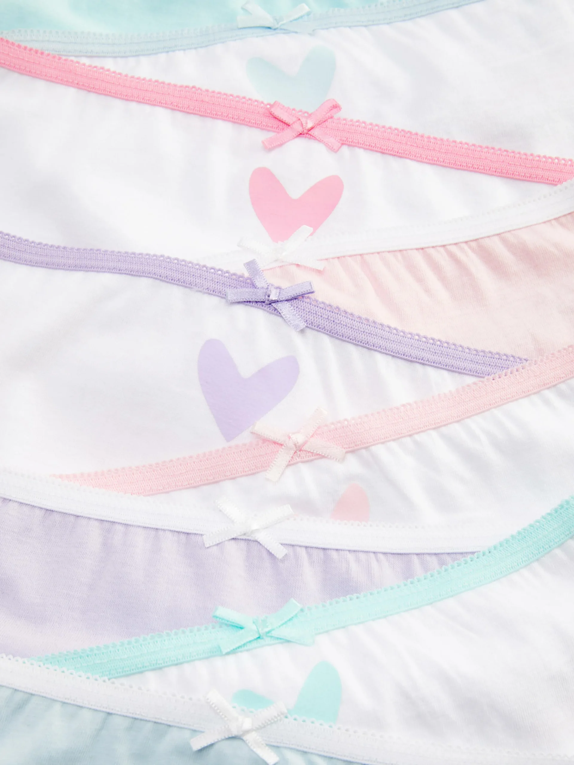 Lot De 10 Culottes Graphiques à Motif Cœur