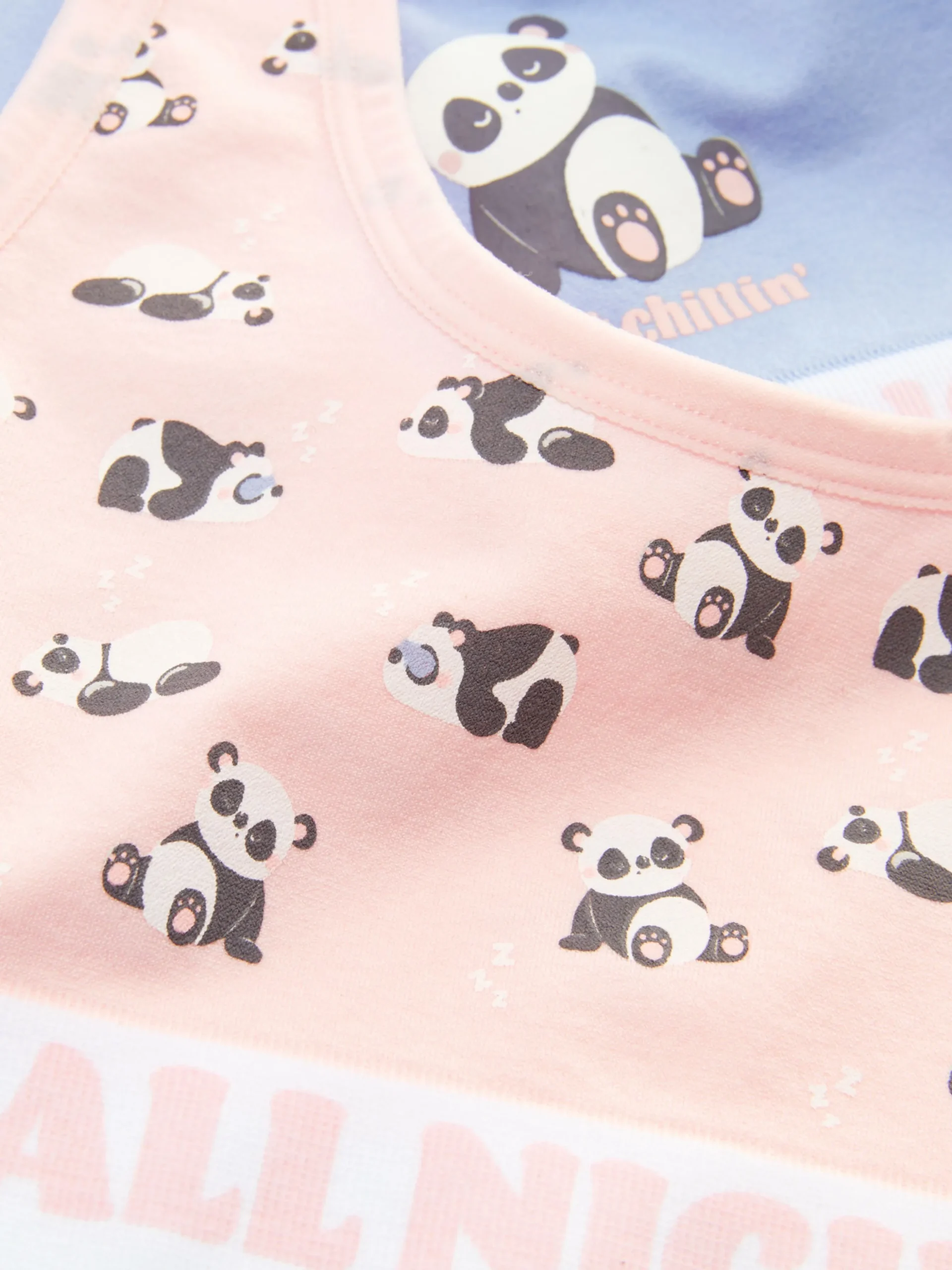 Lot De 2 Débardeurs Courts à Message Et à Motif Panda