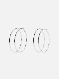 Lot De 2 Grandes Paires De Créoles