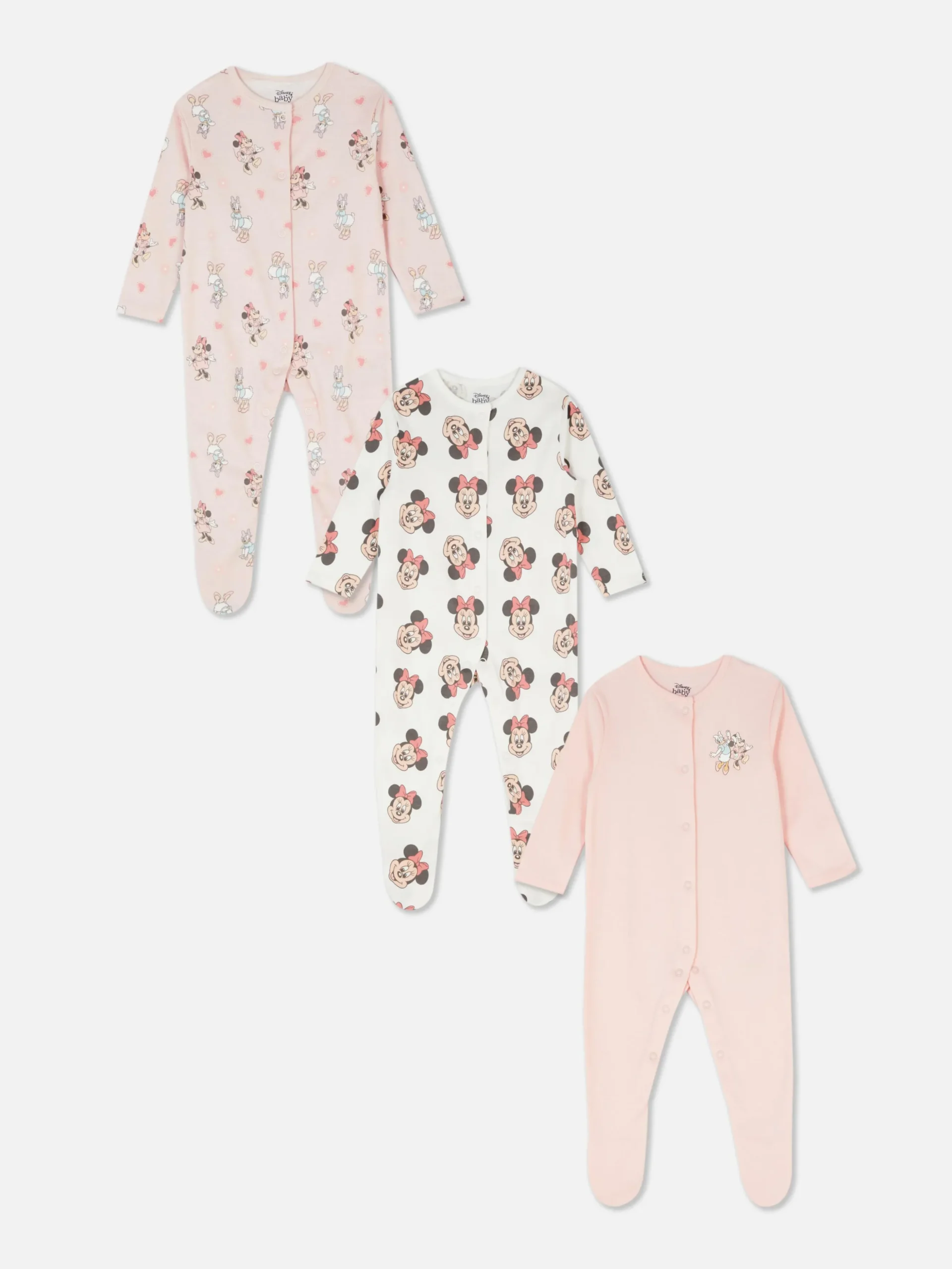 Lot De 3 Grenouillères Disney Minnie Mouse Et Daisy