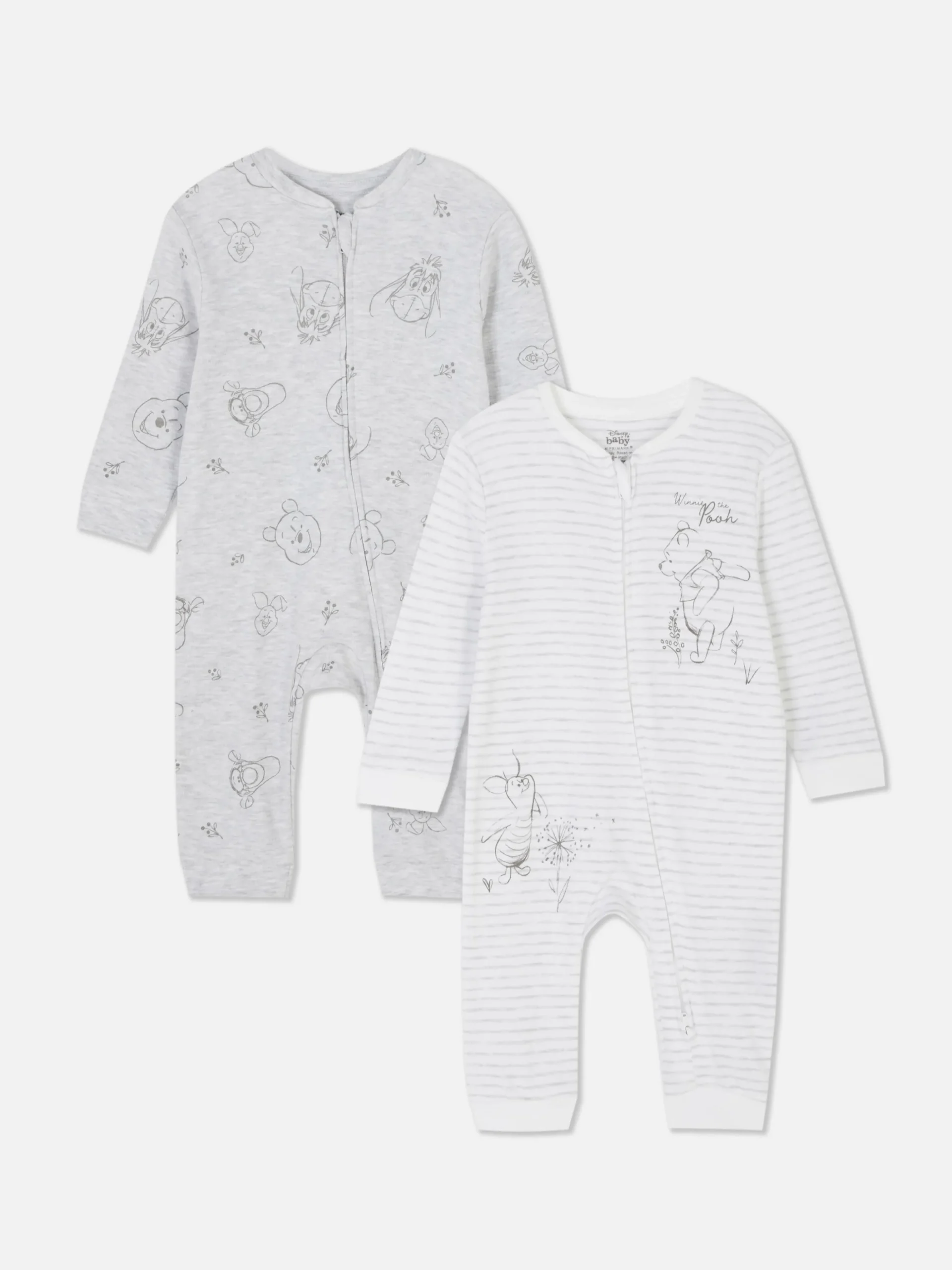 Lot De 2 Grenouillères Disney Winnie L'ourson